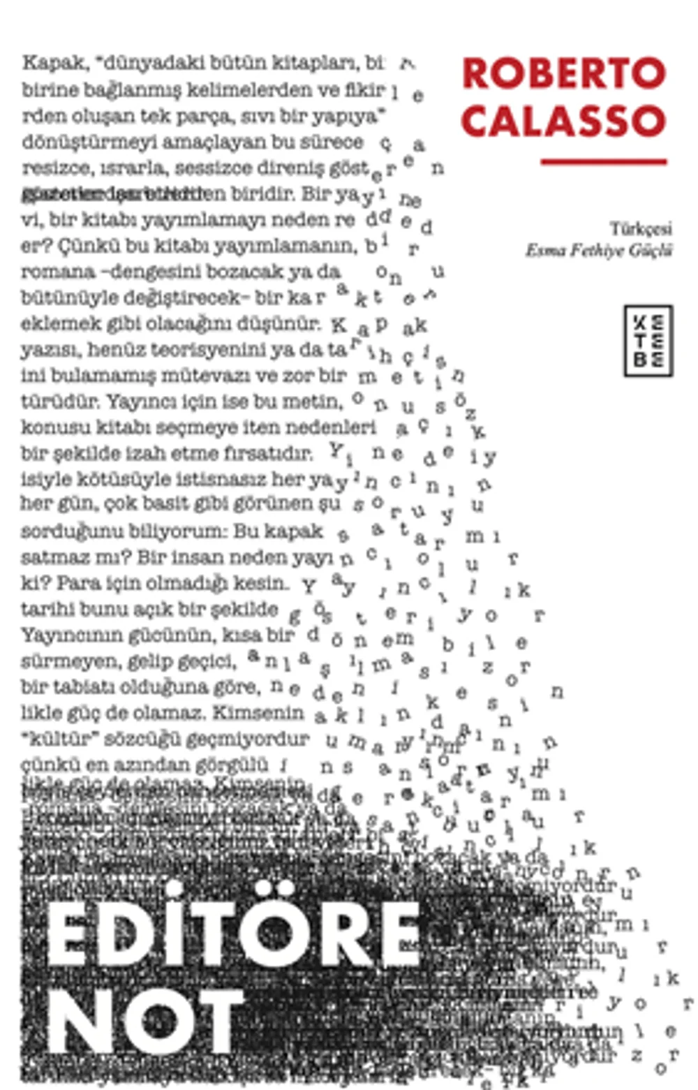 Editöre Not kapağı